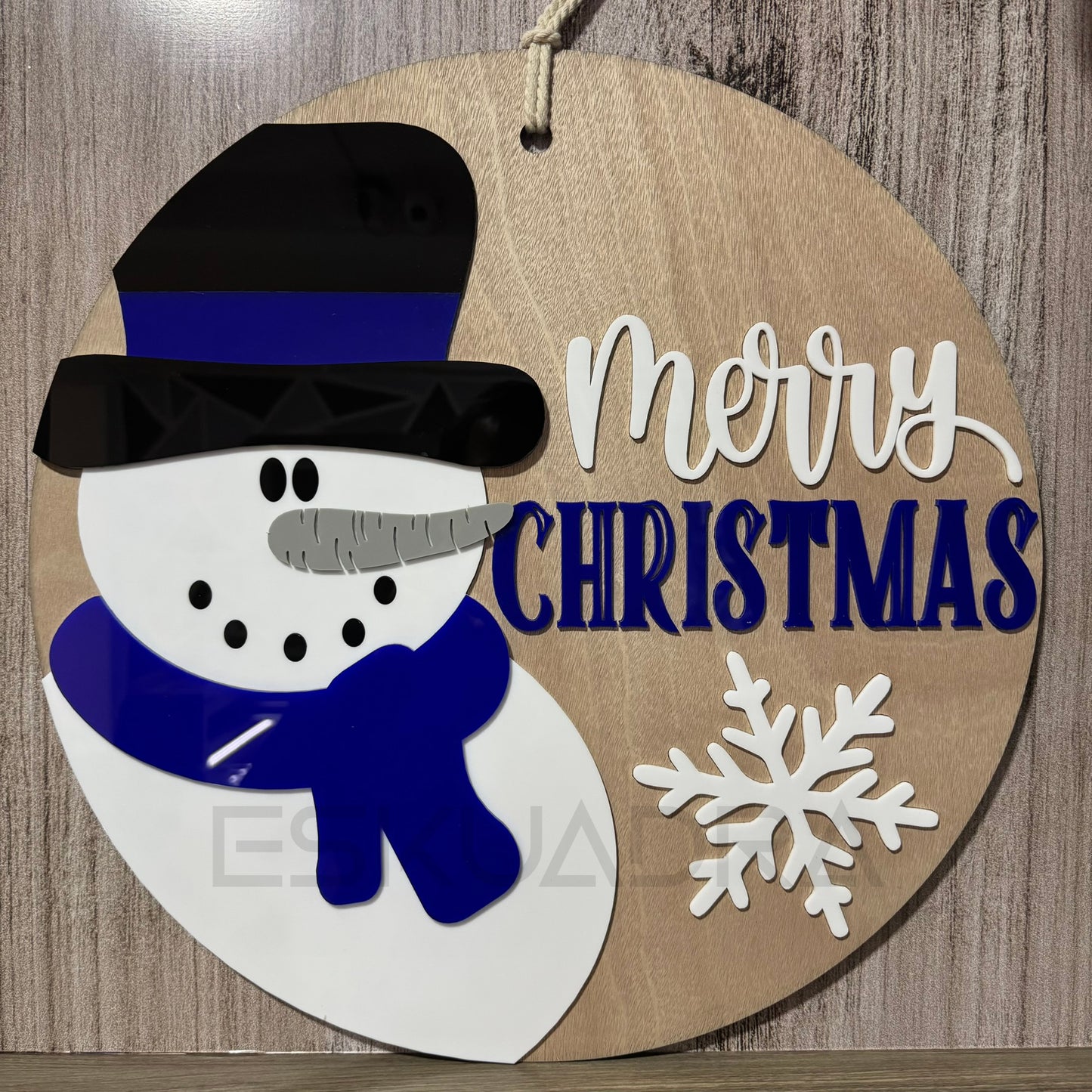 LETRERO PARA PUERTA - MONO DE NIEVE