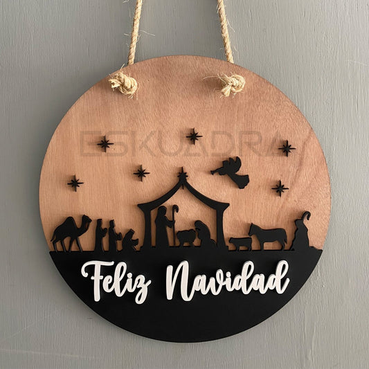 LETRERO PARA PUERTA - FELIZ NAVIDAD